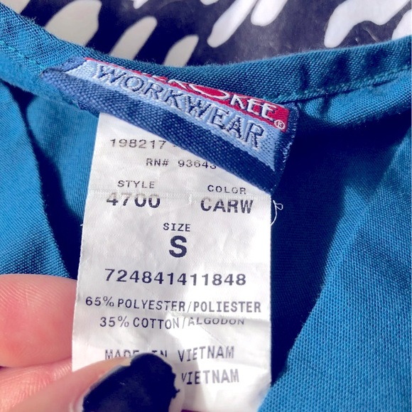 Cherokee Scrubs Small Caribbean Blue - Picture 3 of 3